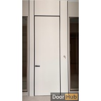 High-Pressure Laminate (HPL) Door with Royal Black Anodized Profile – Developer Supply UAE